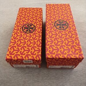 Two Tory Burch Shoe Boxes With Bold Geometric Designs - Empty